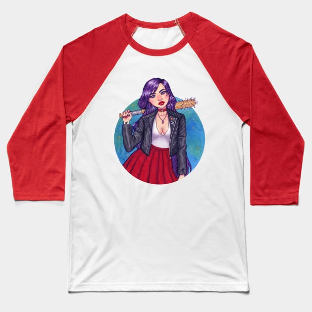 Girl Gang Sailor Mars Baseball T-Shirt by imawonder